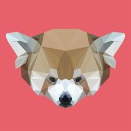 polygonal red panda background