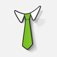 Realistic paper sticker necktie N5