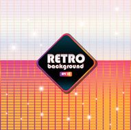 Retro patterns and background design templates bright colorful N27