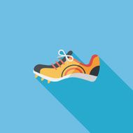 sneaker flat icon with long shadow eps10 N31