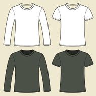 Long-sleeved T-shirt and template