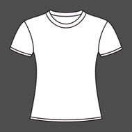 White t-shirt design template
