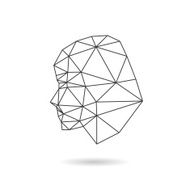 Woman face silhouette vector illustration