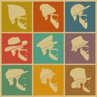 colorful Icons man in a headdress hat