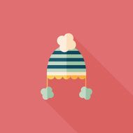 baby hat flat icon with long shadow eps10 N60