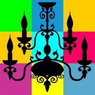 Vvector silhouette of candle