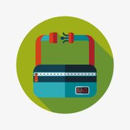travel bag flat icon with long shadow N10