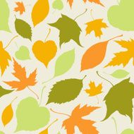 Seamless pattern with falling leaves N8