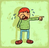 Cartoon cry illustration N3