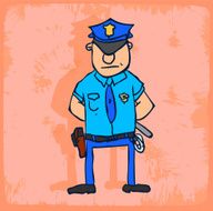 Cartoon police illustration N2