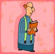 Cartoon priest illustration N5
