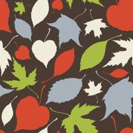 Seamless pattern with falling leaves N9