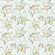 Seamless pattern with fall autumn maple leaves
