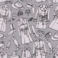 Fashion clothes seamless pattern Woman outerwear N2
