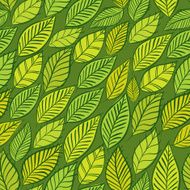 Seamless floral background green leaves seamless pattern