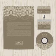 Vector lace ornament background N9