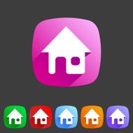 Flat icon home