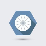 vector modern flat icon with long shadow N20