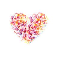 Watercolor heart N12
