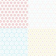 set of abstract color floral pattern background
