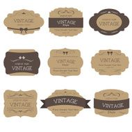 vintage-style-label brown