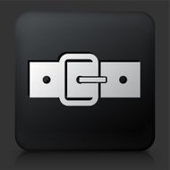 Black Square Button with Belt Icon