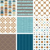 seamless retro patterns collection