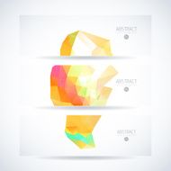 Abstract vector mosaic banners