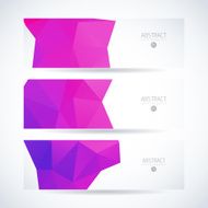 Abstract vector mosaic banners N2