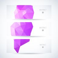 Abstract vector mosaic banners N3