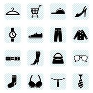 Clothing and Accessories Icons (vector)