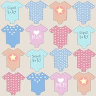 Baby onesie seamless pattern N2