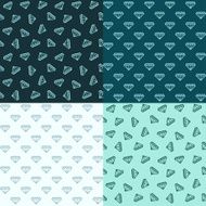 Four seamless pattern background or texture with diamonds