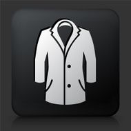 Black Square Button with Jacket Icon N7