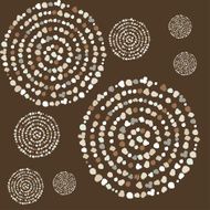 Black and white dot mandala Circle vector pattern