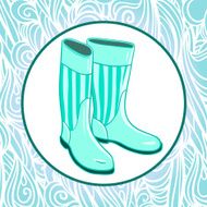 Isolated rubber gumboots