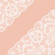 Vintage lace frame ornamental flowers