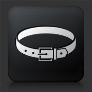Black Square Button with Belt Icon N2