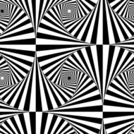 Op art square vortex (Seamless optical pattern n&deg; 11)