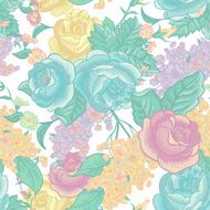 Seamless background with bouquets of wildflowers N9