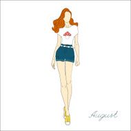fashion girls Vector illustration N2