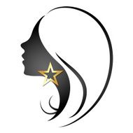 Profile silhouette of girl
