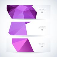 Abstract vector mosaic banners N4