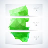 Abstract vector mosaic banners N8