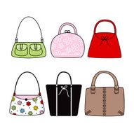 colorful shopping purses