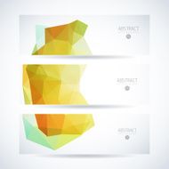 Abstract vector mosaic banners N9