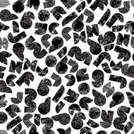 Vector illustration seamless pattern grunge textured letters
