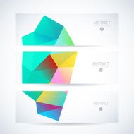 Abstract vector mosaic banners N10