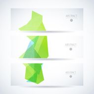 Abstract vector mosaic banners N12
