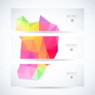 Abstract vector mosaic banners N17